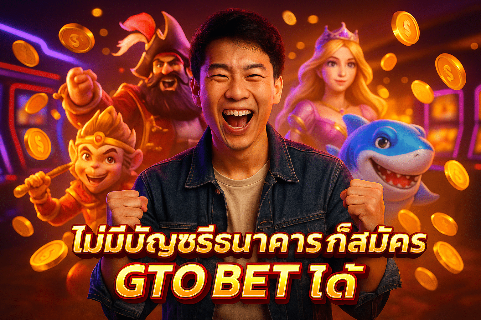 ไม่มีบัญชีธนาคารก็สมัคร GTO BET ได้